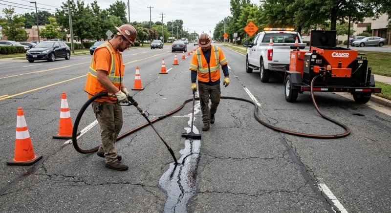 Asphalt Crack Sealing in Grand Rapids, MI