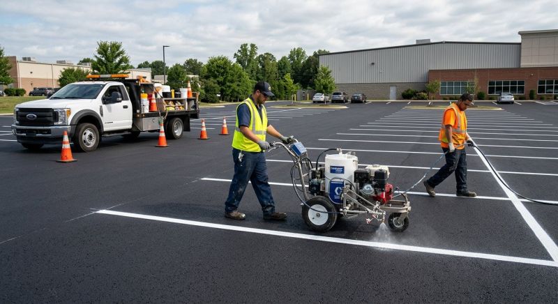 Asphalt Striping in Suwanee, GA