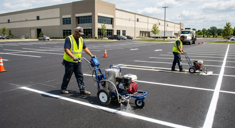 Asphalt Striping in Roswell, GA
