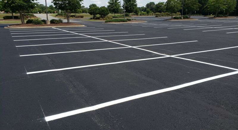 Concrete Parking Lot Striping in Roswell, GA